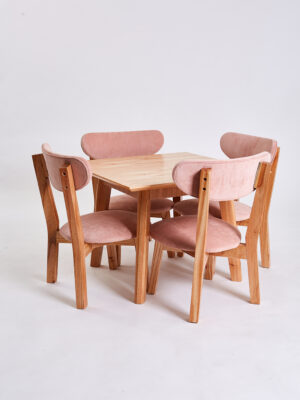 MESA SQUARE WOOD + 4 SILLAS