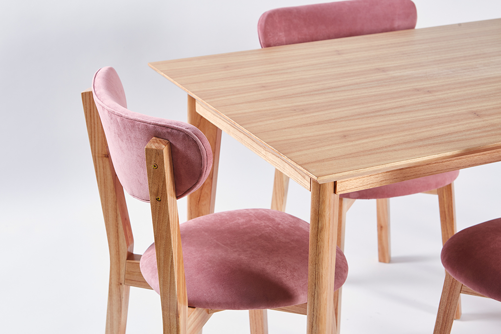 MESA ALTA PATAS 45? PARA?SO + 4 SILLAS CHERLYN TAPIZADO - Image 2