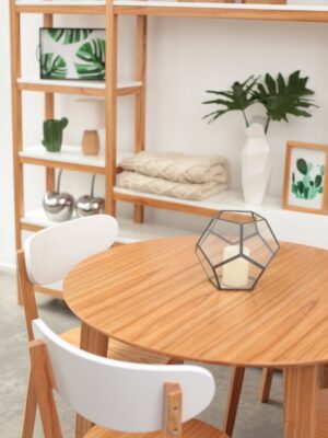 MESA REDONDA 3P + 5 SILLAS CHERLYN MADERA