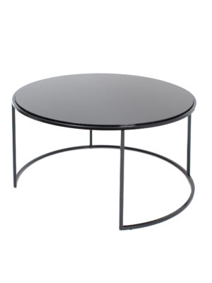 MESA BAJA REDONDA 90 H&M NEGRA